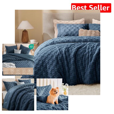 Warm & Plush King Comforter Set - Cozy Sherpa and Pillowcases for All Seasons-image