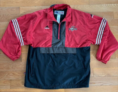 VTG Adidas NFL Pro Line Tampa Bay Buccaneers 1/4 Zip Wind Breaker Jacket Mens XL-image
