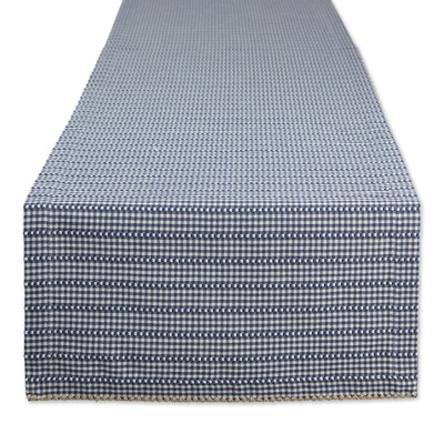 DII French Blue Farmhouse Gingham Table Runner-image