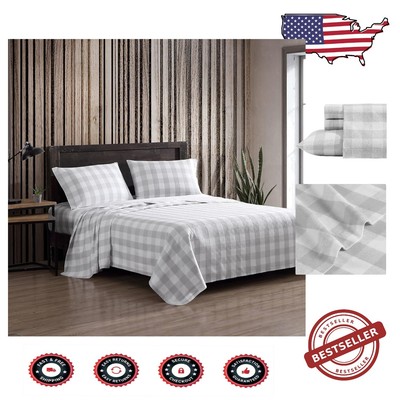 Soft and Warm Twin Sheet Set - Oeko-Tex Certified Cotton Flannel for Cozy Nights-image