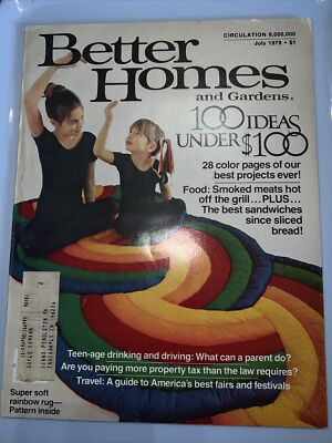 Vtg BETTER HOMES and GARDENS JULY 1979 100 Ideas Under $100 Best Projects Ever-image