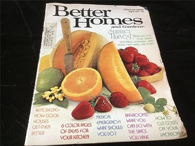Better Homes and Gardens Magazine Aug 1975 12x10 Size Summer Harvest-image