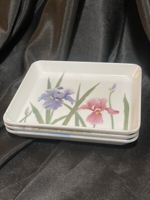 1980’s DESIGN IMPORTS Melamine Square Serving Tray Platters 3 Made In Italy-image