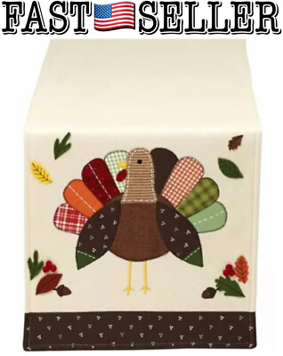 Design Imports Home Dining Table Accessories Turkey Table Runner - Embellished-image