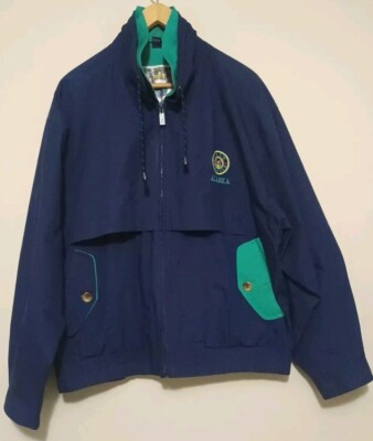 VTG Fisherman Gear Rain Jacket Mens Small Blue Alaska Crew Member  Long Sleeve-image