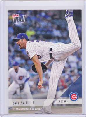 Cole Hamels Cubs 1st Complete Game v Reds Topps NOW Moment 632 8/23/ 2018 PR=434-image