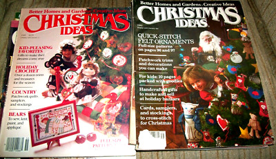 Vtg Lot of 10 1983-1997 Better Homes and Gardens  Christmas Ideas Magazine-image