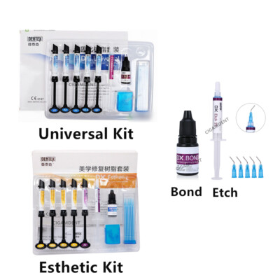 Dental Veneer Composite Resin Light Cure Bonding Adhesive Universal Esthetic Kit-image