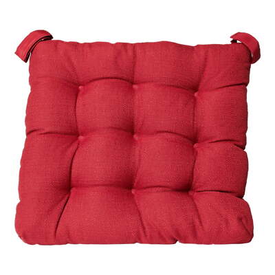 Mainstays Textured Chair Seat Pad (Chair Cushion), Red Color, 1-Piece-image