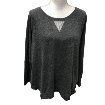 Juicy Couture Sweater Jumper Womens Large Gray Cozy Comfort Whimsigoth-image