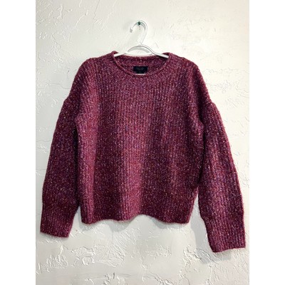 Rachel Roy crew neck sweater small comfort cozy old money minimalist chunky knit-image