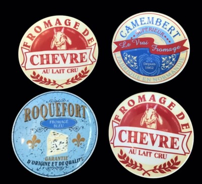 Set of 4 PIER 1 IMPORTS Porcelain Cheese Appetizer Course Plates 6