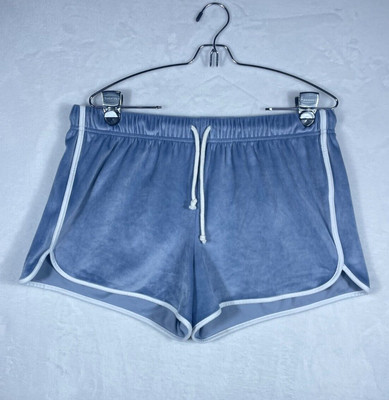 Armadio Medium Light Blue Velvet SOFT Women's Athletic Shorts Cozy Comfy Shorts-image