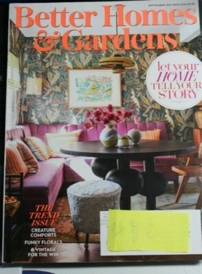 Better Homes & Gardens Magazine Sept 2021 Creature comforts and florals-image