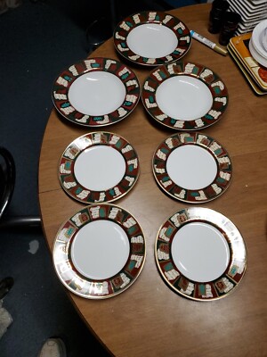 4 Pier 1 Yuletide Greetings Salad Plates 7.75