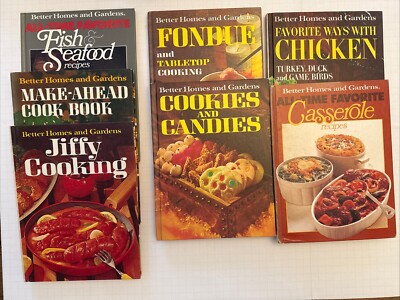 Vintage Better Homes and Gardens assorted Cookbooks Lot of 7-image