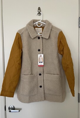 Weatherproof Vintage Ladies' Quilted Mixed Media Jacket Size Medium Yellow-image