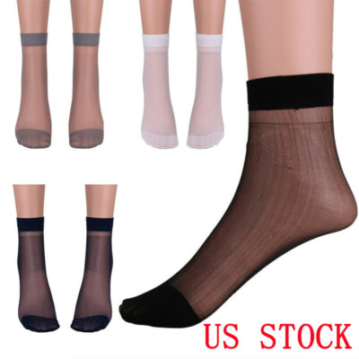 Men Thin Silk Sheer Trouser Transparent Socks Over-Ankle Cool For Summer 3Pair-image