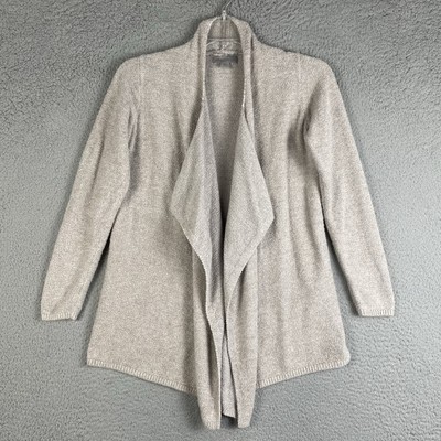 Barefoot Dreams Cozy Chic Lite Cardigan Sweater Womens 8/10 Oatmeal Soft Cottage-image