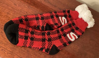 New Womens Fleece Lined Cedarwood Threads Socks Non-Slip Cozy Slipper Socks “S”-image