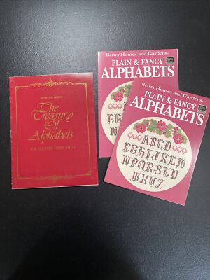 Better Homes and Gardens Plain and Fancy Alphabets Mix Lot Vintage-image