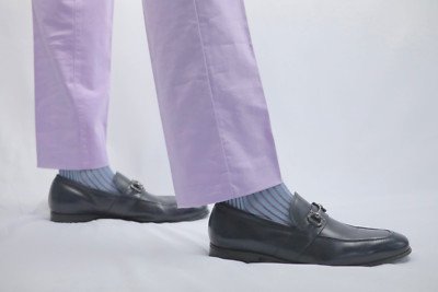 Mens Luxury Over the Calf Cotton Dress Socks 100% Made in Italy US 7-12 EU 40-45-image