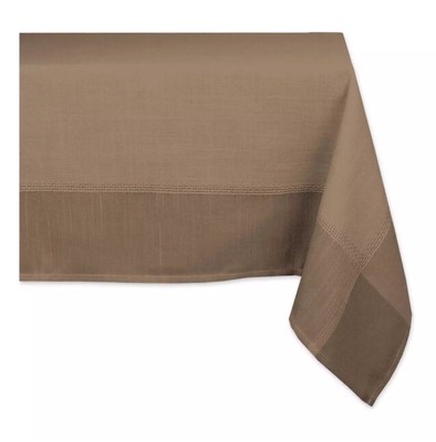 Brown Polyester Border Tablecloth (60