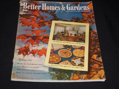 1941 OCTOBER BETTER HOMES & GARDENS MAGAZINE NICE FRONT COVER - L 11803-image