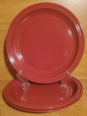 Mainstays RED SEDONA Dinner plate set of 3, 10 5/8