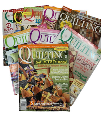 Better Homes & Gardens (8) and (1) McCall's Patchwork Quilting Magazines Lot 9-image