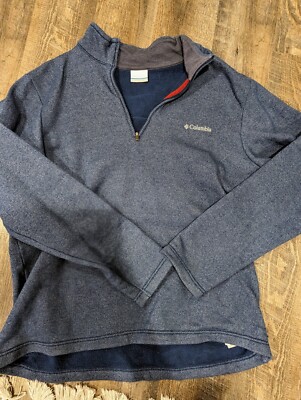 Stay Cozy in Style! Columbia Half-Zip Crew Neck Men's Large - Trendy Comfort for-image