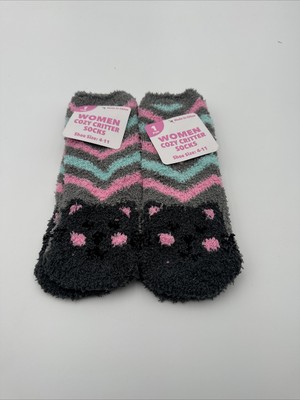 Women’s Cozy Critter Socks Size 4-11 2 Pairs-image