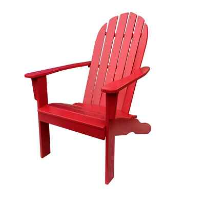 Mainstays Wood Outdoor Indoor Adirondack Porch Backyard Balcony Patio Chair-image